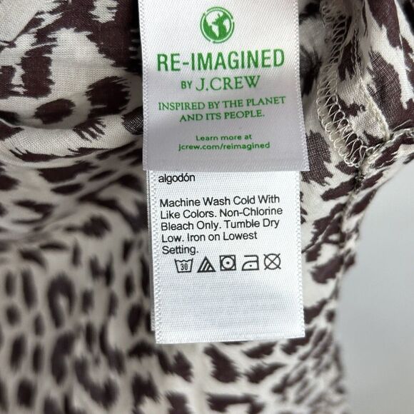 NEW J. Crew button down Beach cover-up Dress Leopard print Size XS - Picture 11 of 14